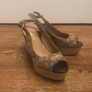 Coach 3.5 inch platform wedge